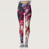 Leggings Géode cristal Red Agate Abstrait (Devant)