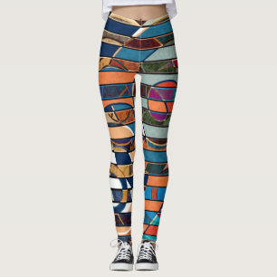 Leggings Géomètre de paysage artistique minimaliste moderne