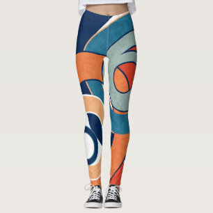 Leggings Géomètre de paysage artistique minimaliste moderne