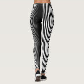 Leggings geometric black and white pattern (Dos)