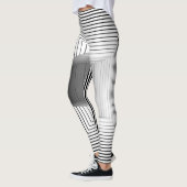 Leggings geometric black and white pattern (Gauche)