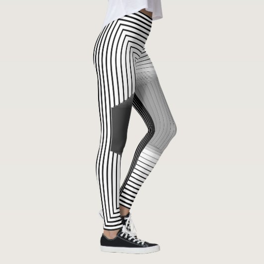 Leggings geometric black and white pattern (Droite)