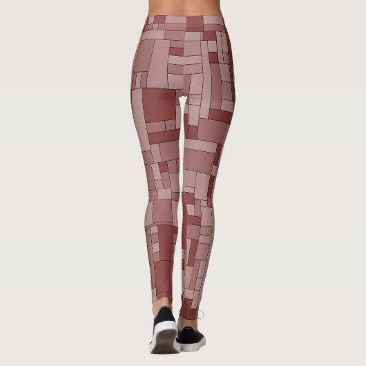Leggings Geometric Blocks , seamless abstract texture (Dos)