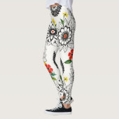 Leggings Geometric Floral Mandalas Seamless Pattern (Gauche)