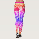 Leggings Geometric Maze Optical Illusion Pattern  (Dos)