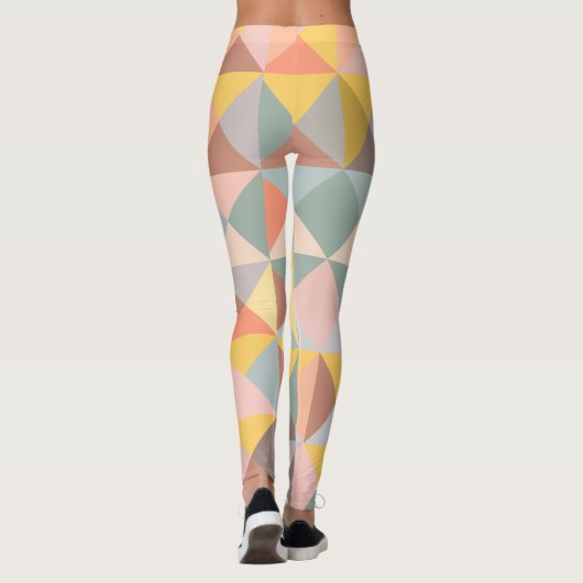 Leggings Géometric Pattern Fall and Autumn Earth Tones (Dos)