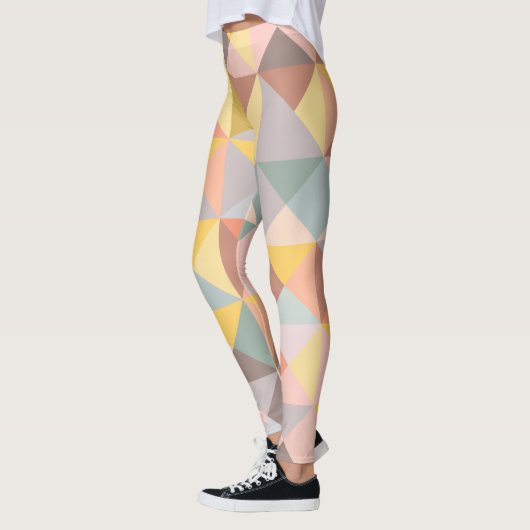 Leggings Géometric Pattern Fall and Autumn Earth Tones (Gauche)