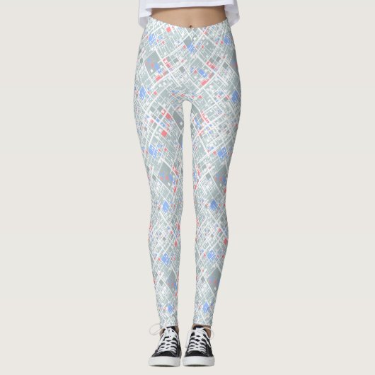 Leggings Géométrie abstraite moderne. (Devant)