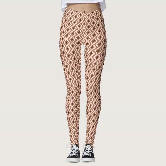 Leggings Géométrie Abstraite moderne 1 - Amaro, Panna Cotta (Devant)