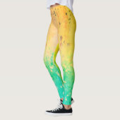Leggings Géométrie - citron vert (Gauche)