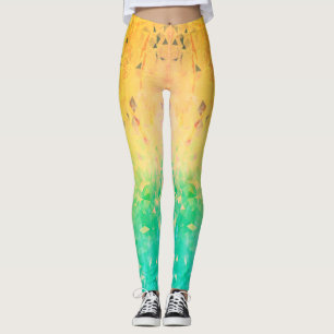 Leggings Géométrie - citron vert
