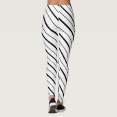 Leggings Géométrie de ligne noire simple (Dos)