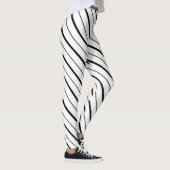 Leggings Géométrie de ligne noire simple (Droite)