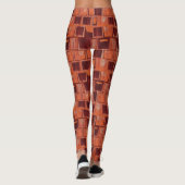 Leggings Géométrie orange et rouge (Dos)
