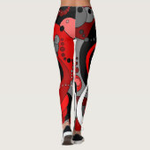 Leggings - Géométrie rouge (Dos)