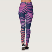 Leggings Géométrie tropicale : Conception nocturne violette (Dos)