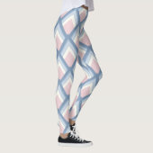 Leggings géométrique Abstraite, bleue, rose et blanc cassé (Droite)