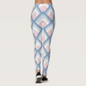 Leggings géométrique Abstraite, bleue, rose et blanc cassé (Dos)