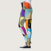 Leggings Géométrique Abstraite : contours et échelles (Gauche)