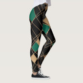 Leggings Géométrique, abstraite, noire (Droite)