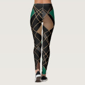 Leggings Géométrique, abstraite, noire (Dos)