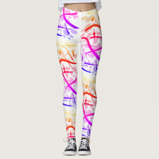 Leggings géométrique arc-en-ciel -