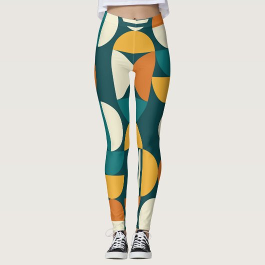 Leggings Géométrique Du Milieu Du Siècle : Conception Rétro (Devant)