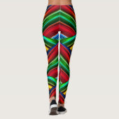 Leggings Géométrique fluorescent (Dos)