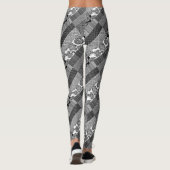 Leggings Géométrique, Motif, noir et blanc (Dos)