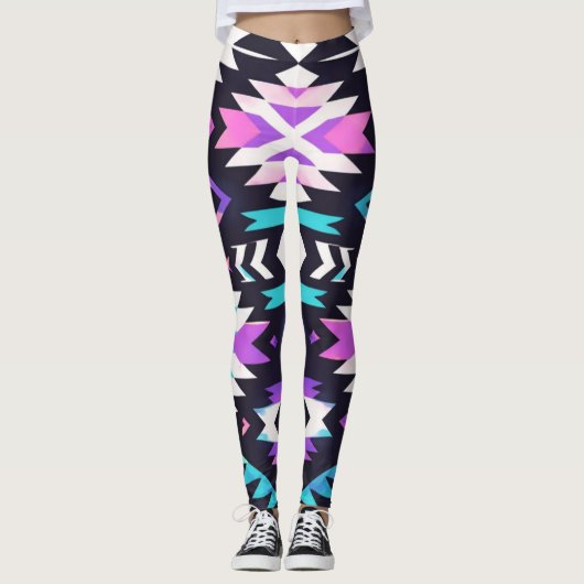 Leggings Géométrique Tribal (Devant)