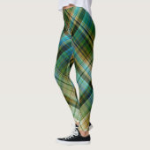 Leggings Géométrique vert-bleu (Gauche)