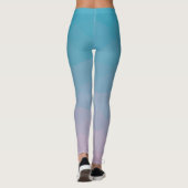 Leggings géométriques à dégradé bleu et violet pou (Dos)