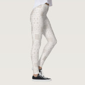 Leggings géométriques beige clair pour femmes (Droite)