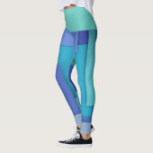 Leggings géométriques bleus (Gauche)