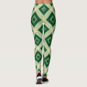 Leggings géométriques émeraude pour femmes (Dos)