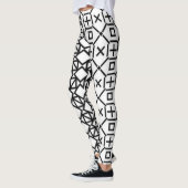 Leggings géométriques noirs et blancs (Gauche)