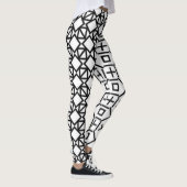 Leggings géométriques noirs et blancs (Droite)