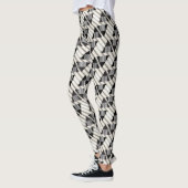 Leggings géométriques pour femmes noir/or (Gauche)