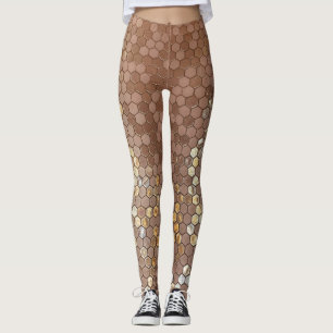 Leggings géométriques roses