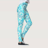 Leggings géométriques turquoise et turquoises (Droite)