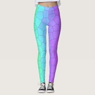 Leggings géométriques vifs arc-en-ciel