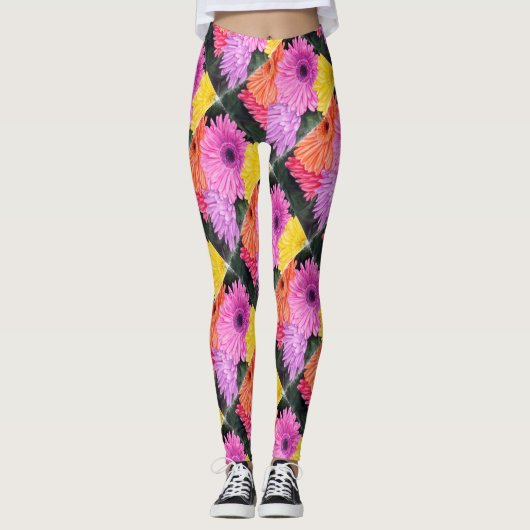 LEGGINGS GERBERS LUMINEUX | LÉGUMES FLORAUX (Devant)