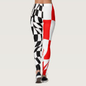 Leggings - Gewijzigde rode/zwarte vlag (Achterkant)