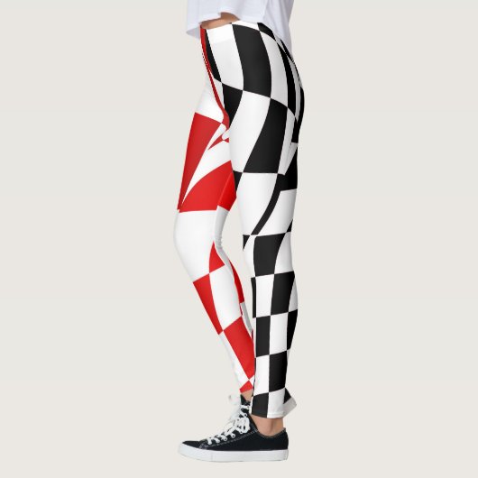 Leggings - Gewijzigde rode/zwarte vlag (Links)