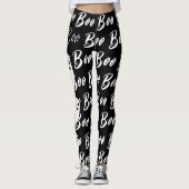 Leggings Ghost Halloween livre blanc noir (Devant)