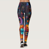 Leggings Ghost Kitten Citrouille Candy Halloween (Dos)