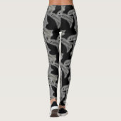 Leggings Ghosts Halloween Leggings, gris et noir (Dos)