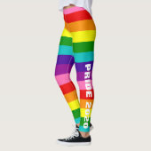 Leggings Gilbert Baker Gay pride Drapeau Texte personnel (Gauche)
