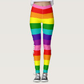 Leggings Gilbert Baker Gay pride Drapeau Texte personnel (Devant)