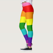 Leggings Gilbert Baker Pride drapeau arc-en-ciel strié LGBT (Gauche)